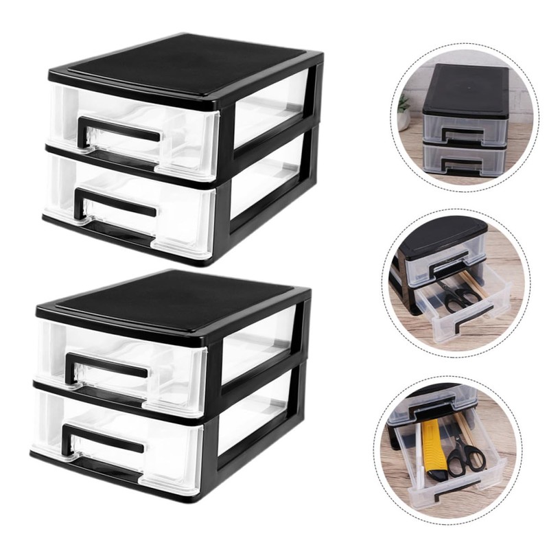 WHAMVOX 2pcs Organizer for Desk Storage Stationery and Cosmetics Storage