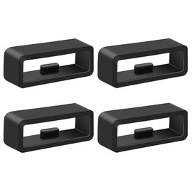 4pcs Band Keeper for Garmin Vivoactive 6/5/3/Venu Sq 2/Venu 2 Plus/Forerunner 55 245 165/Feinx 8 43mm/Fenix 7S/Fenix 6S/Fenix 5S Wristband Loop, 20mm Replacement Watch Band Ring 4*black