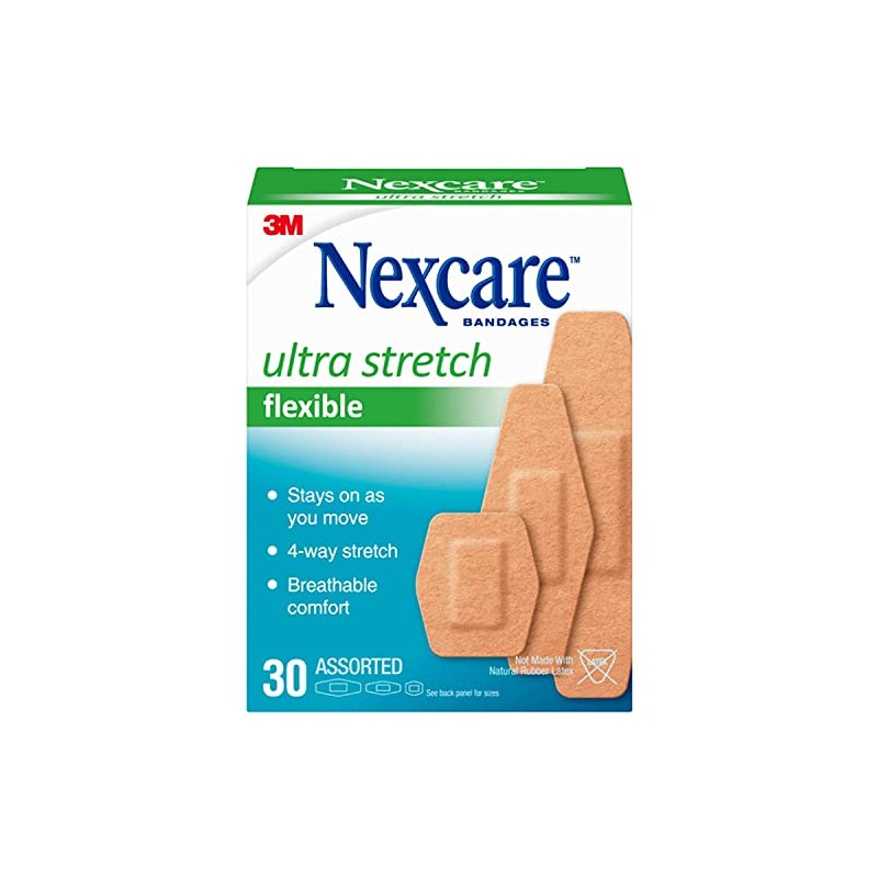 Nexcare Comfort - Vendajes de tela surtidos, 30 unidades, Paquete