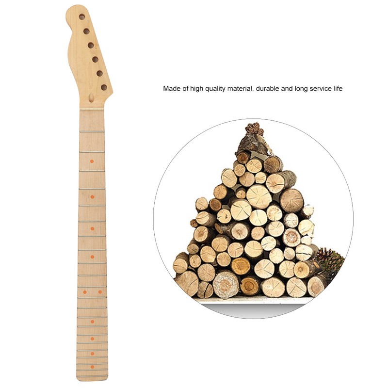 22 Frets Maple Wood Left Hand Guitar Neck Electric Guitar