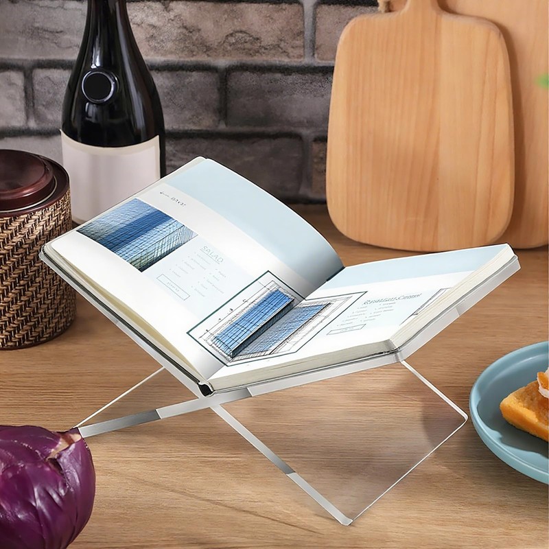 Acrylic Book Holder, Clear Book Display Stand, Large Open Reading