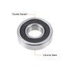 sourcing map 16101-2RS Grooves Double Seal Chrome Z2 Bearing 12x30x8mm