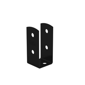GRUNDLINE - Decorative support foot post anchor, type U, made of steel, screw-on sleeve - PSOL, 45 x 45 x 100 mm - Z275 - for fences, shelters, carports, pergolas, garden gazebos made of wooden beams