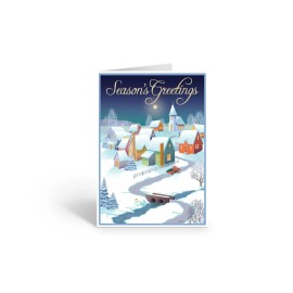 Stonehouse Collection Winter Village Christmas Cards - 18 cards & white envelopes - 20502