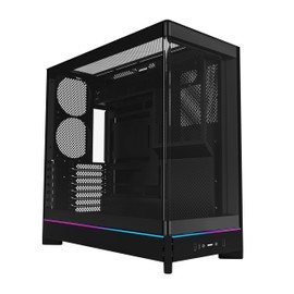MONTECH HS02, ATX Mid-Tower PC Case, Gaming PC, High-Airflow, Reversible Layout, Sturdy Curved Tempered Glass Front Panel, Sink-in Design, Toolless Panels, White, US
