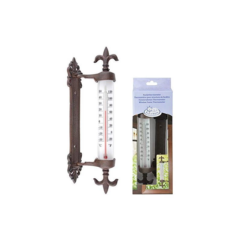 Esschert Design Window Frame Thermometer Cast Iron