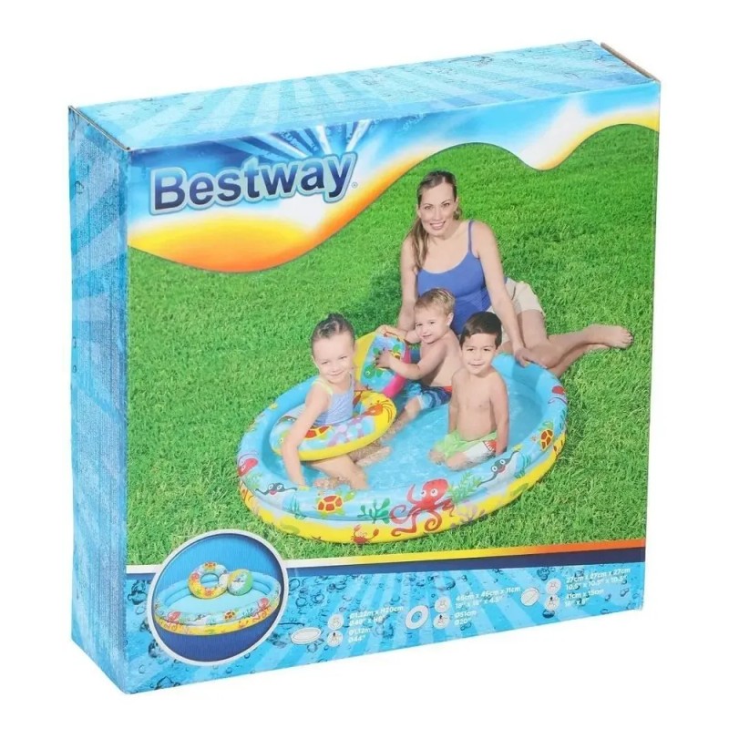 Alberca inflable redonda Bestway 51124 de 1.22m x 20cm 137L