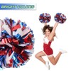 Lovecheer 2PCS Pom Poms Cheerleading Blue and Red and White