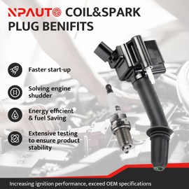 Ignition Coil Pack Spark Plug fit for Turbo L4 1.4 2016 2017 2018 2019 Chevy Cruze Buick Encore, L4 1.5 2016-2019 Chevy Malibu, 2018-2022 Chevy Equinox, 2018-2020 GMC Terrain UF802, Set of 4