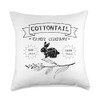 Cottontail Candy Company Vintage Funny Springtime Easter Throw Pillow