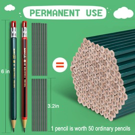 Yeastoy 85 pcs Solid Carpenter Pencil Set Includes 5 Construction Pencils Deep Hole Woodwork Marking Pencil with 80 Refills, Mechanical Pencil for Woodworking Architects