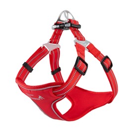 EXCELLENT ELITE SPANKER Reflective Nylon Dog Vest Harness EVA Padded No Pull Vest Adjustable with Nameplate-Front Clip Service Dog Harness for Small Medium Large Dogs (Red, S)