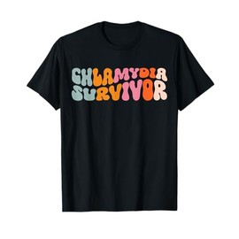 Chlamydia Survivor T-Shirt, Small, Black