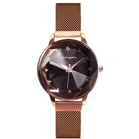 rorios Women's Watches Fashion Women's Watches Starry Sky Dial Mesh Bracelet Women Watch Classic Girls Watch, Brown A, Bracelet
