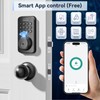 Ulecoce Fingerprint Keypad Deadbolt with Handle Set, Keyless Entry Door