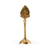 Brass Murugan Kartikaye Vel with Tamil Om and Shiva Tilak