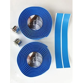 StickyTapes Bike Handlebar Tape with Bar End Plugs - Red, White or Blue (Blue)