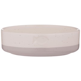 Mason Cash: Speckle Dip Cat Bowl - 5.1", 9.3oz - Lilac, Cream, Fis - Ceramic Food & Water Dish, Microwave-Dishwasher Safe, Pet Meal Feeding-Hydration