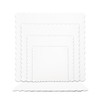 qiqee White 12 Inch Wave Cake Boards 15-Packs Squares Base