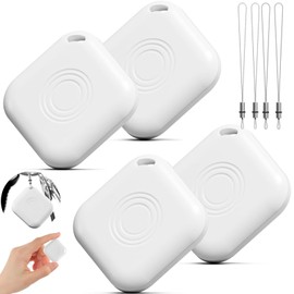 4 Pack Luggage Tracker Tag with Waterproof Keychains,Tracker Tag for Keys,Item Finders Work with Apple Find My (iOS Only),for Locator of Various Items Such As Car Keys,Bags,Wallets,Etc.