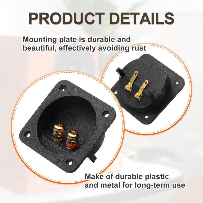 MECCANIXITY 2.68 Inch Speaker Box Terminal Cup, 2-Way Subwoofer Plug