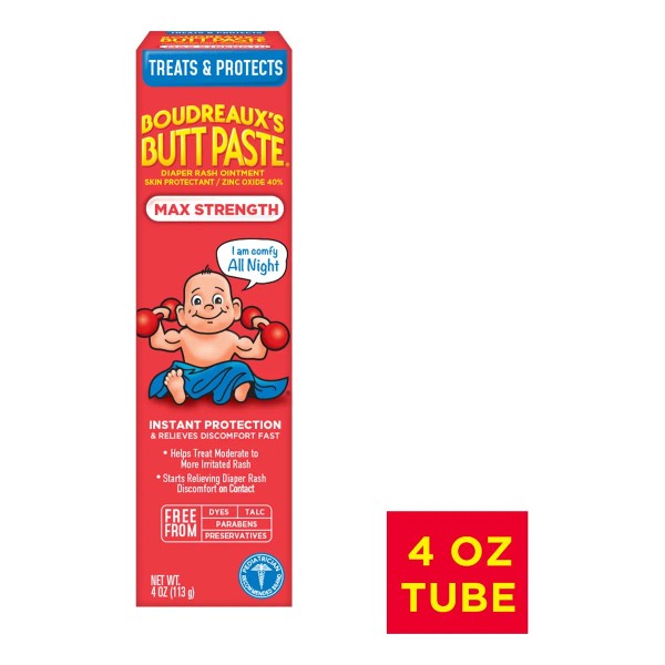 Boudreaux's Butt Paste Maximum Strength Diaper Rash 113 Gr