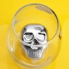 4 PCS Stainless Steel Skull Head Ice Cube with Silicone
