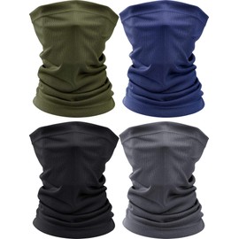 4 Pieces Neck Gaiter Bandana Face Mask Sun Cooling Protection Scarf Thin Breathable Neck Gaiter for Men Women Cycling