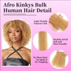 Geogroket Afro Kinkys Bulk Human Hair 30g/Pack for Mini Twist,