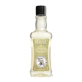 Reuzel Shampoo de Hoja de té 3 en 1 - para Cabello y Cuerpo - Suaviza y humecta la Piel, Ideal para el Cuidado del Cuero cabelludo - De fácil Enjuague y Uso Diario - Fórmula Vegana - 350 ml