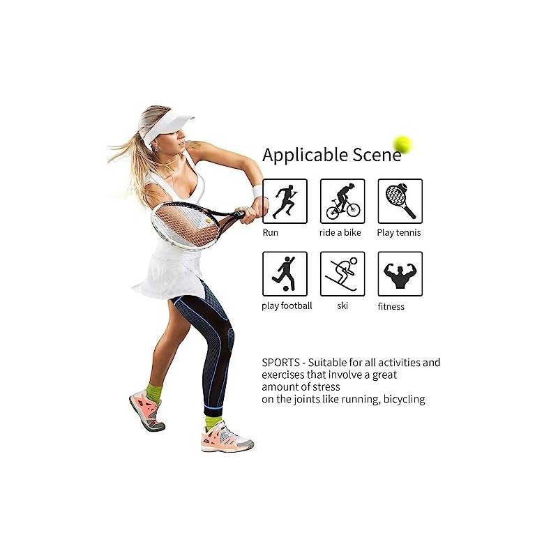Skdk Mangas Largas Compresión Piernas Rodilleras Hombre Mujer Baloncesto Artritis