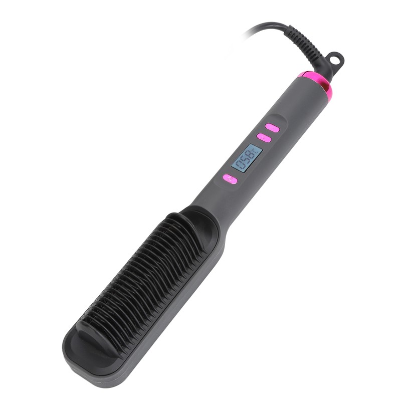 Hair Straightener Brush 3D Teeth Multi Temp Modes PTC Uniform