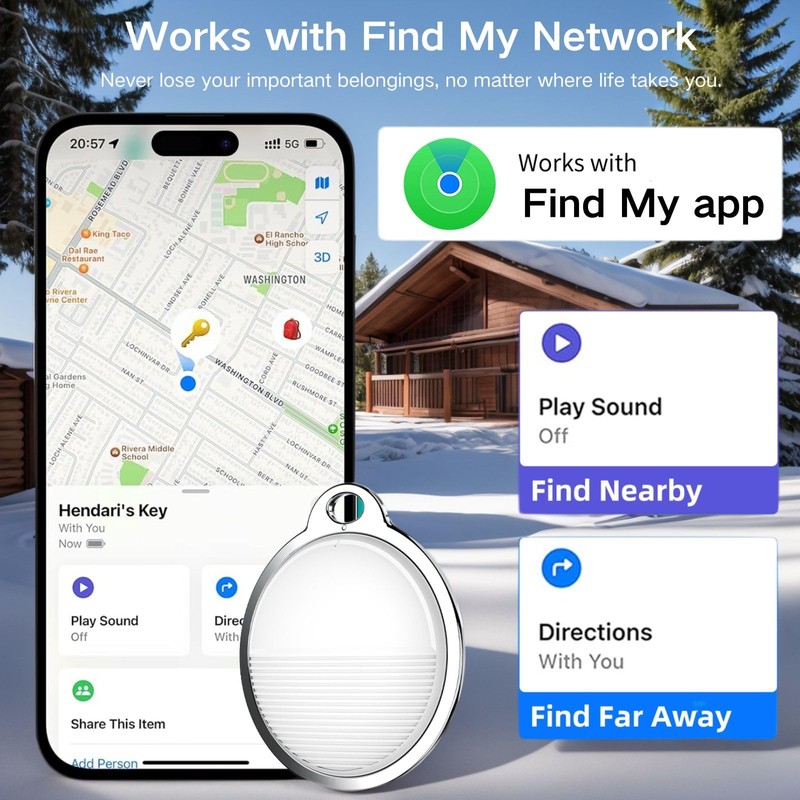 Smart Tracker | Bluetooth Luggage Tracker Works with Apple Find