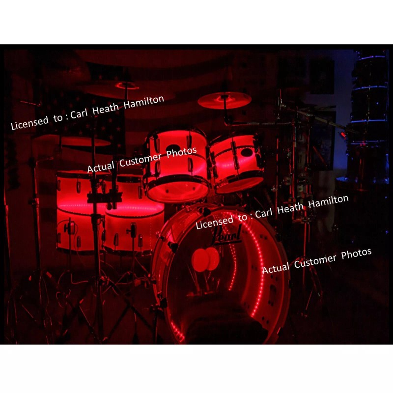 DRUM LIGHT KIT - fits ANY drum set clear or