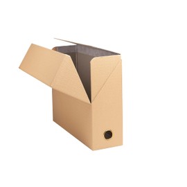 Exacompta 89602E Transfer Box Office By Me 9 cm Spine Width DIN A4 with Glued Spine Label Ideal Transport Box and Perfect for the Safe Storage of Your Folders Colour Beige
