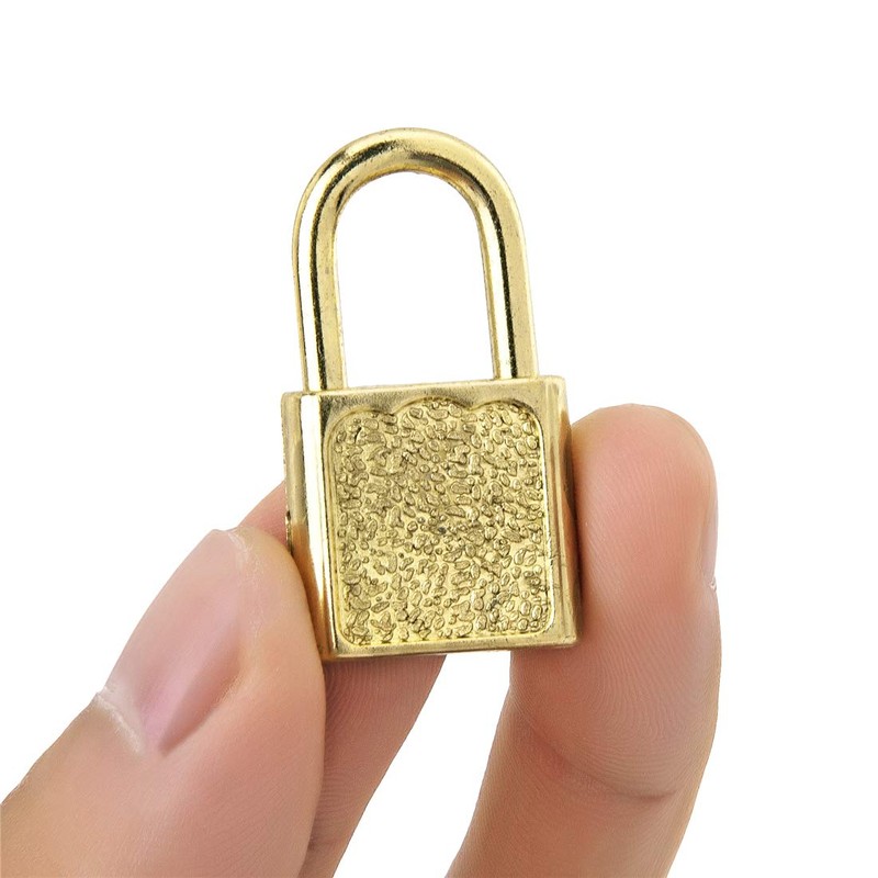 10pcs Mini Cute Diary Padlocks Gold Small Luggage Locks with