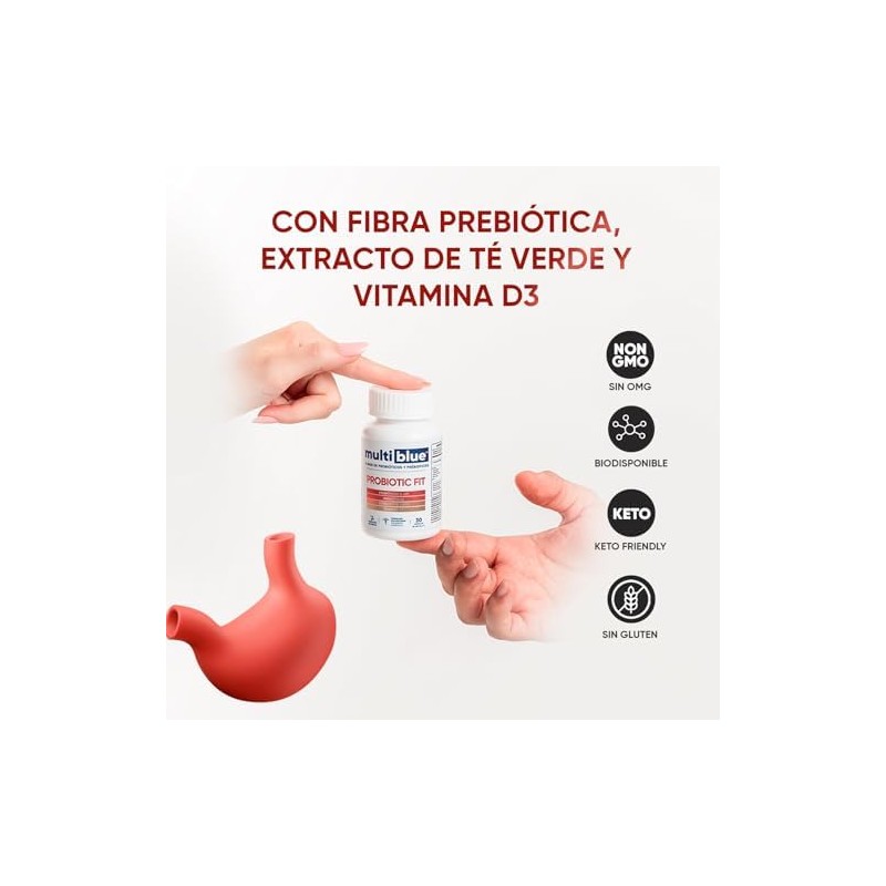 Probiotic Fit 30 Capsulas Avanzada Fórmula de Probióticos y Prebióticos