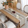Braided Striped Table Runner Rustic Embroidery Coffee Table Runners for