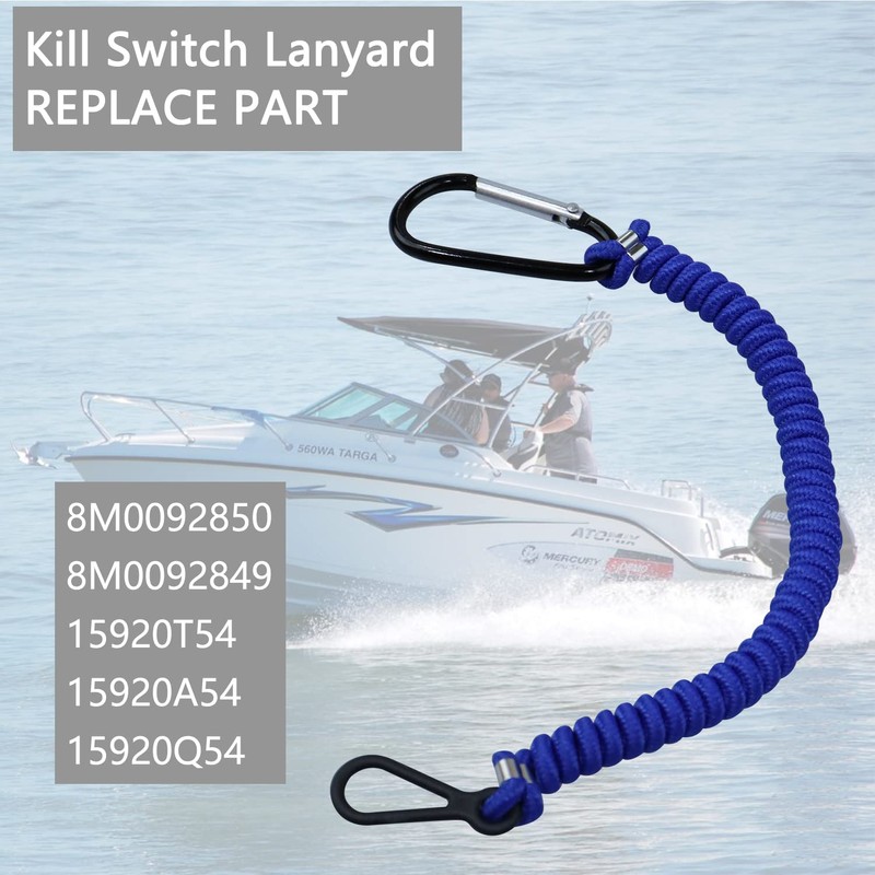 8M0092850 Boat Kill Switch Lanyard, Boat Tether Replacement for Mercruiser