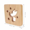2W 3D Wood Carving Lamp Warm White Light Peace Dove