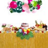 HBell 129pcs Hawaiian Tropical Party Decoration Set with Luau Table