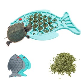 2 Pack Silicone Foraging Mats – Fish-Shaped Slow Feeder for Turtles & Reptiles | Non-Slip Tank Mats for Bearded Dragons, Geckos, Tortoises