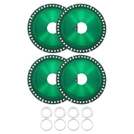 sourcing map 4pcs 4" Diamond Saw Blade, 7/8" (22mm) Arbor Cut Off Wheels, Diamond Cutting Disc Multifunction Tile Concrete Ceramic Marble Blade with 5/8" 25/32" Washer for Grinder, Green