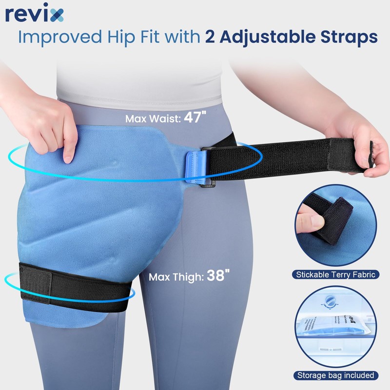 REVIX Extra Large Cold Pack for Hip Replacement, Reusable Ice