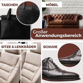 Binego® Lederreparaturset Leder & Kunstleder Reparatur Set | Lederreparatur Flüssigleder Lederfarbe Reparieren Reparaturset Aufbereitung | Farbe Blau Dunkelblau