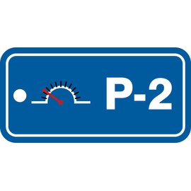 Accuform TDF702VPM Plastic "P-2 Pneumatic" Energy Source Standard Tag, 1-1/2" W x 3" L, Black/Red/White on Blue (Pack of 5)