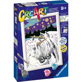 Ravensburger - CreArt E Series: Uniconies in Love, Paint by Numbers, Includes a Pre-Printed Board, Brush, Paints and Accessories, Creative Game for Boys and Girls, 7+ Years