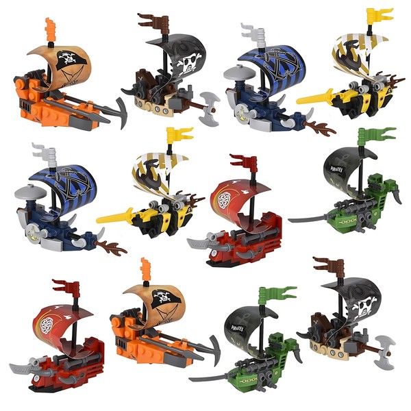 Forest & Twelfth Building Block Pirate Ship Toy Set Toy