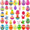 24 Pack Prefilled Easter Eggs with Squishy Toys Inside Bright