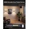 Tubicen Gold Wall Sconces Square Indoor Hardwired Dimmable Movie Theater
